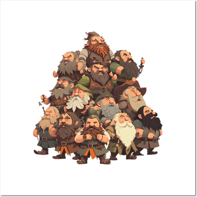 13 Dwarves - Minimalist - Black - Fantasy Wall Art by Fenay-Designs